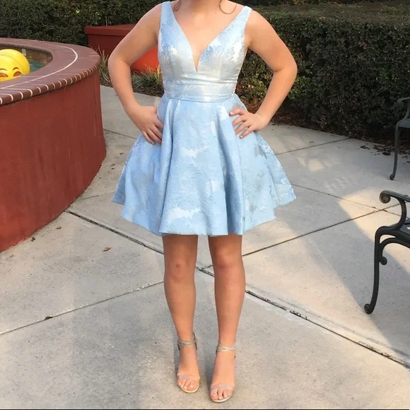 blue sherri hill homecoming dress Sherri Hill 57406 main image 1